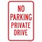 Signmission No Parking Private Drive, Heavy-Gauge Aluminum, 12" x 18", A-1218-25012 A-1218-25012 - alternate 1